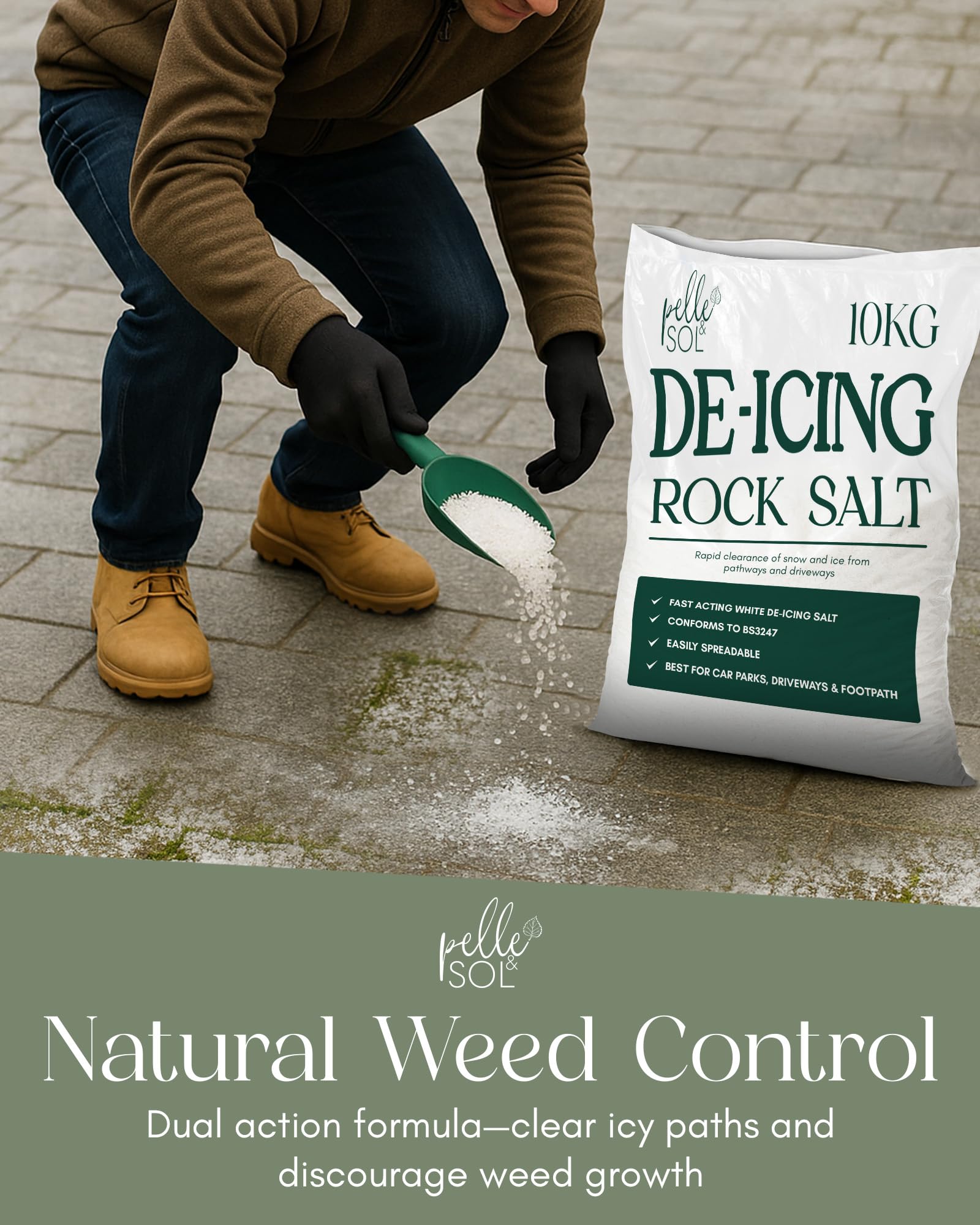 Fast-Acting White De-Icing Salt