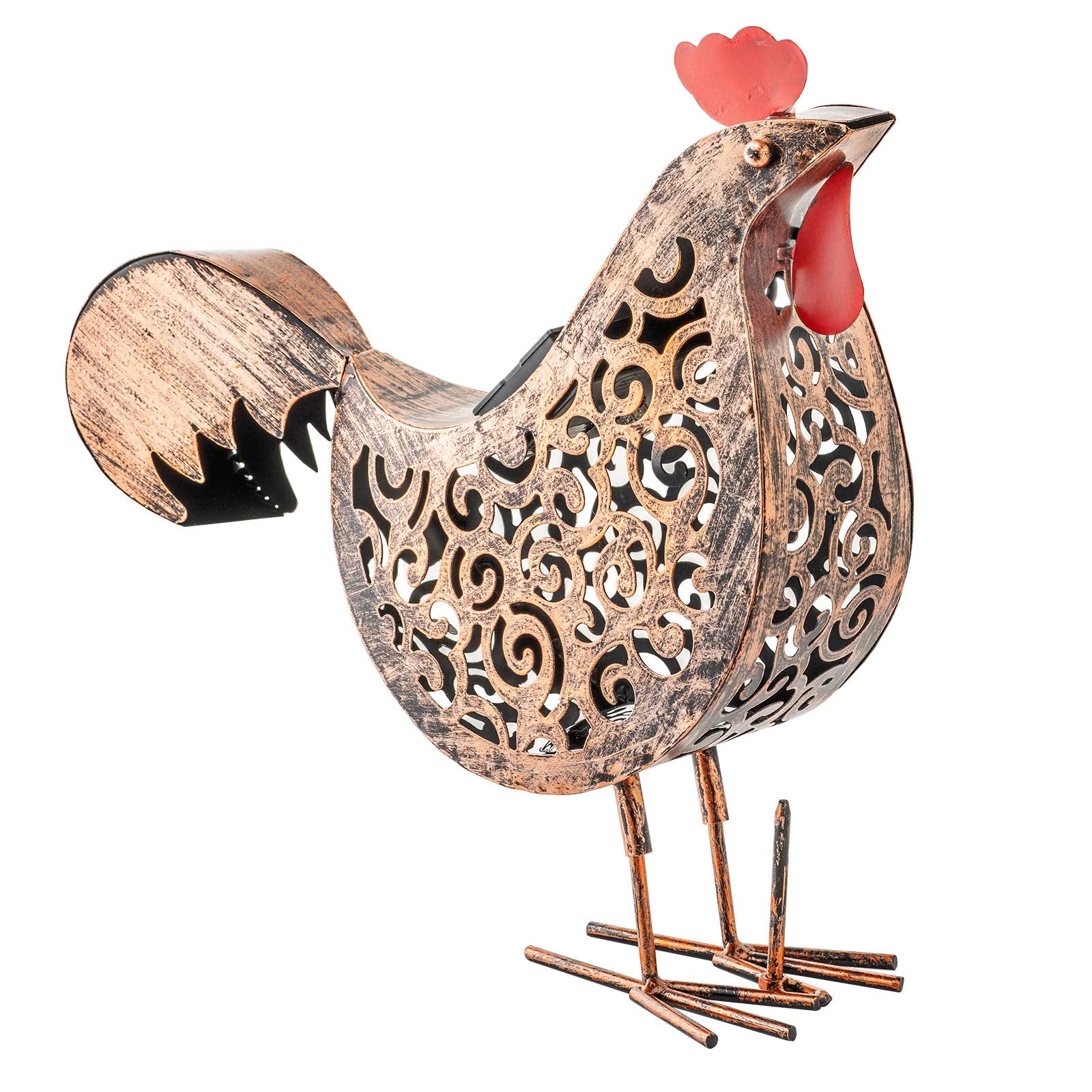 Metal Hen Solar Garden Lights