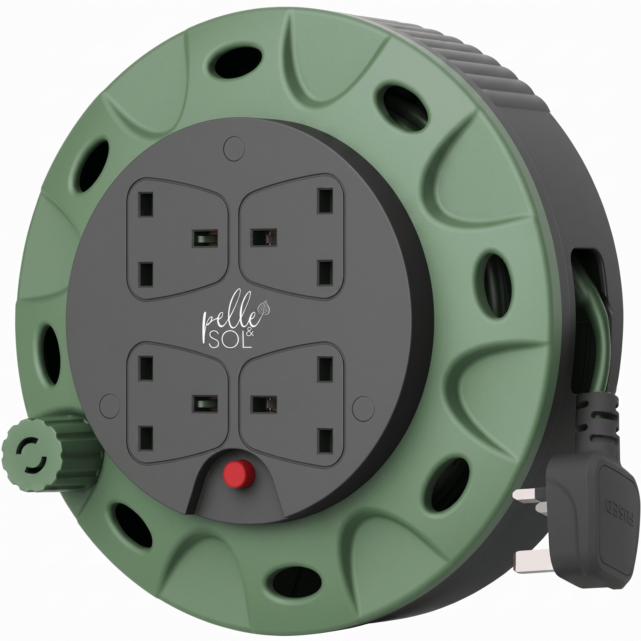 Heavy Duty Extension Cable Reel with 4 Sockets