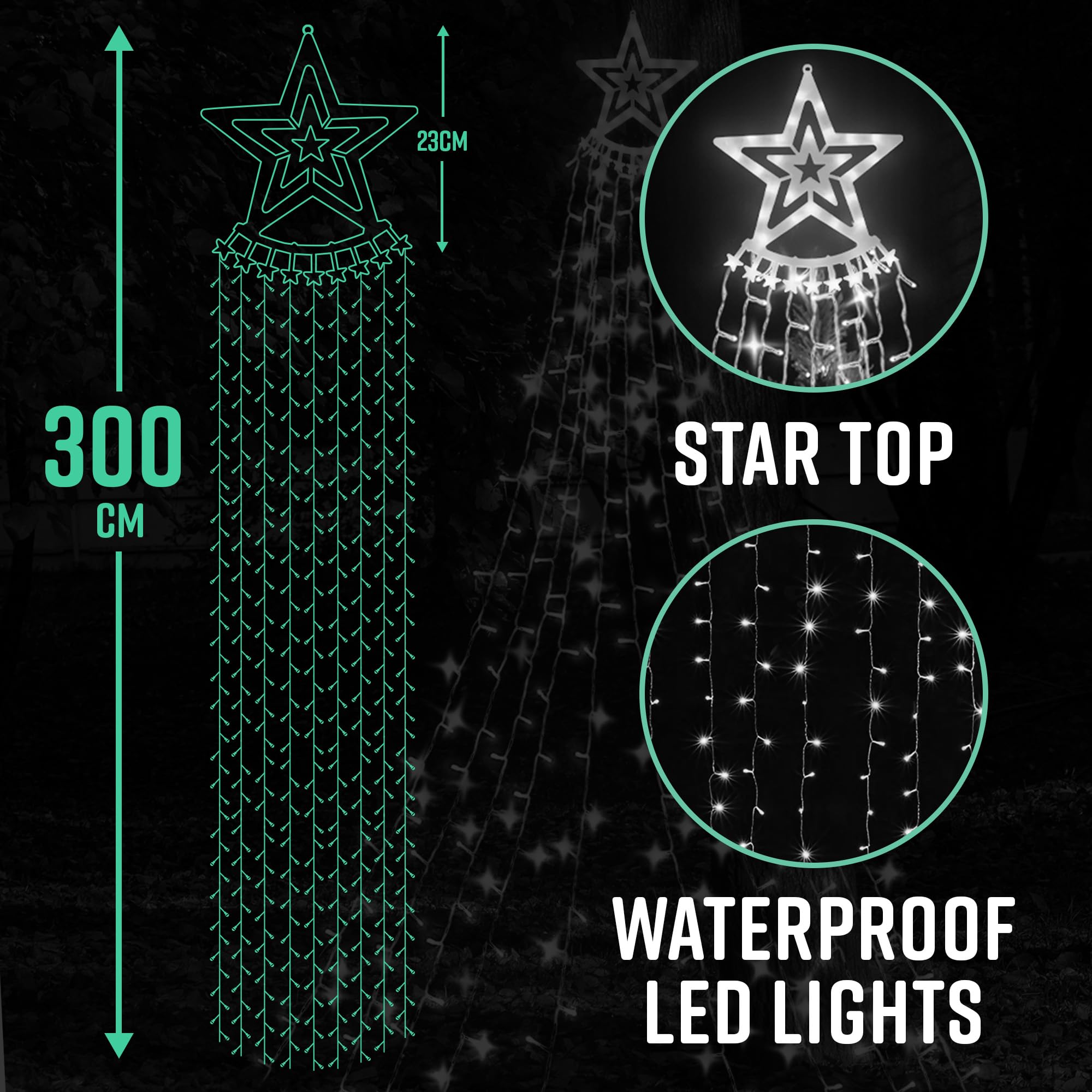 Outdoor Waterfall LED Curtain Lights