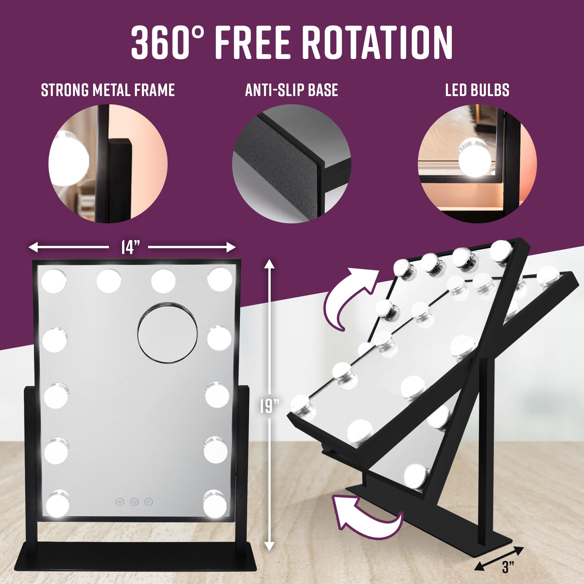 LED Hollywood Makeup Mirror