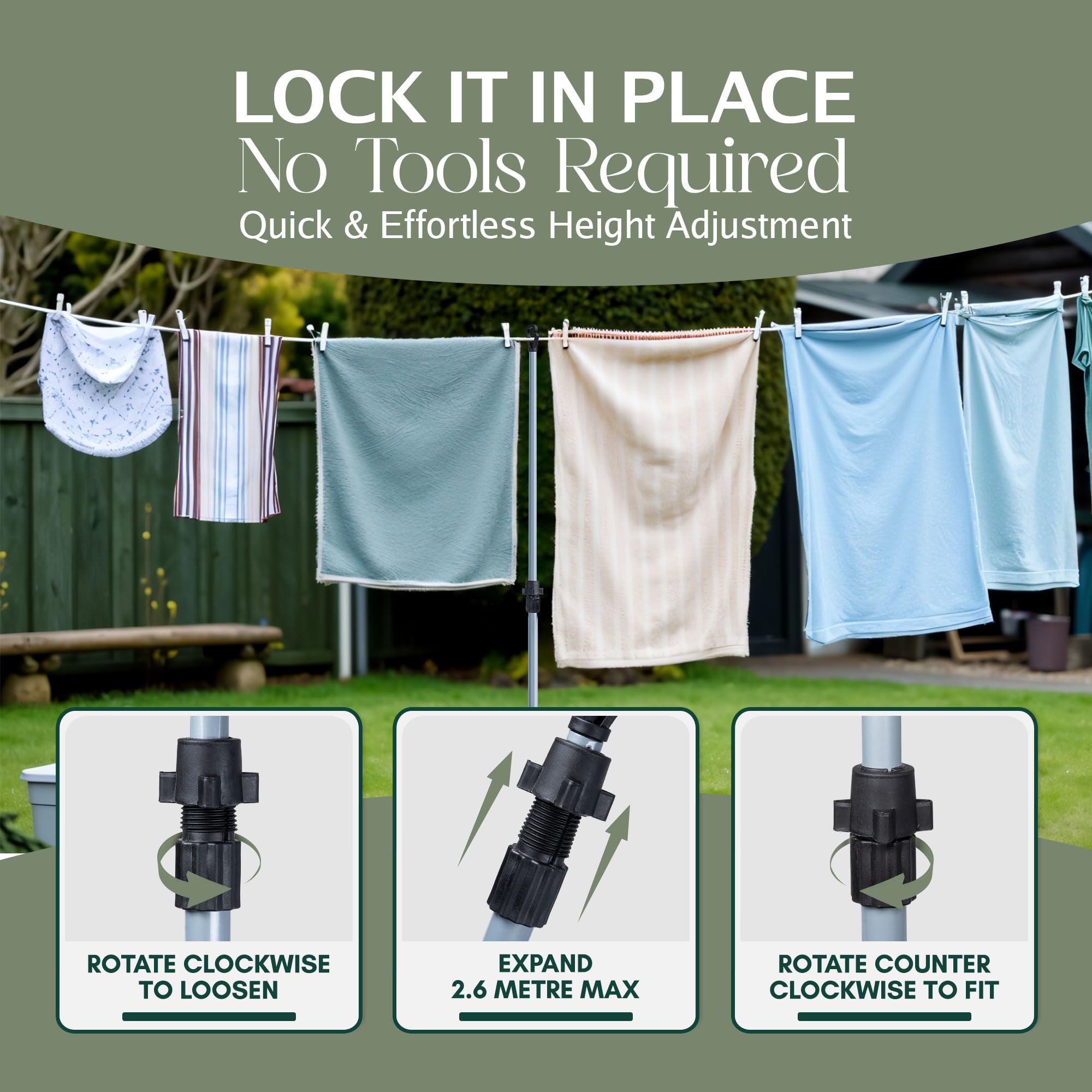 Telescopic Washing Line Pole