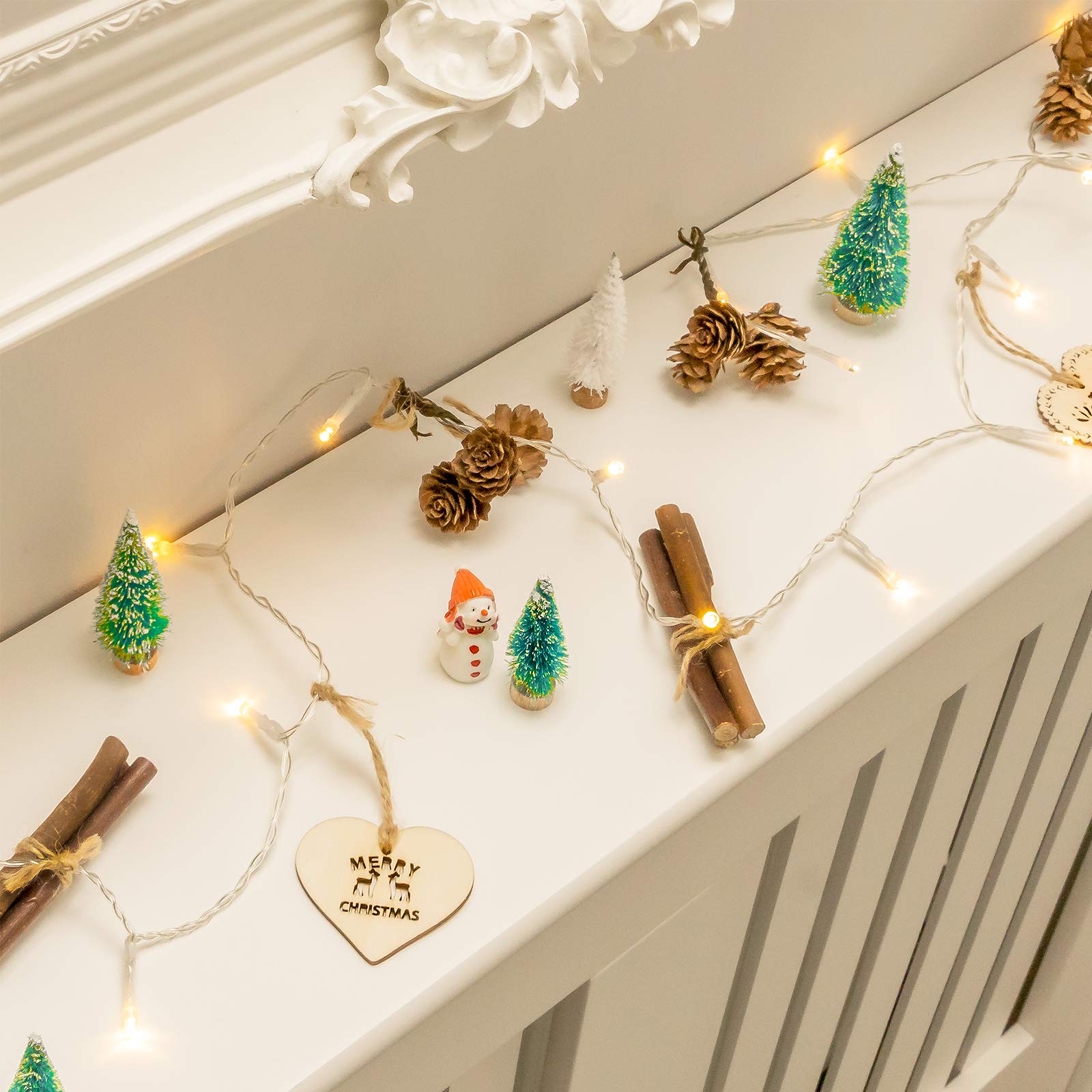 LED Pine Cone Christmas Garland