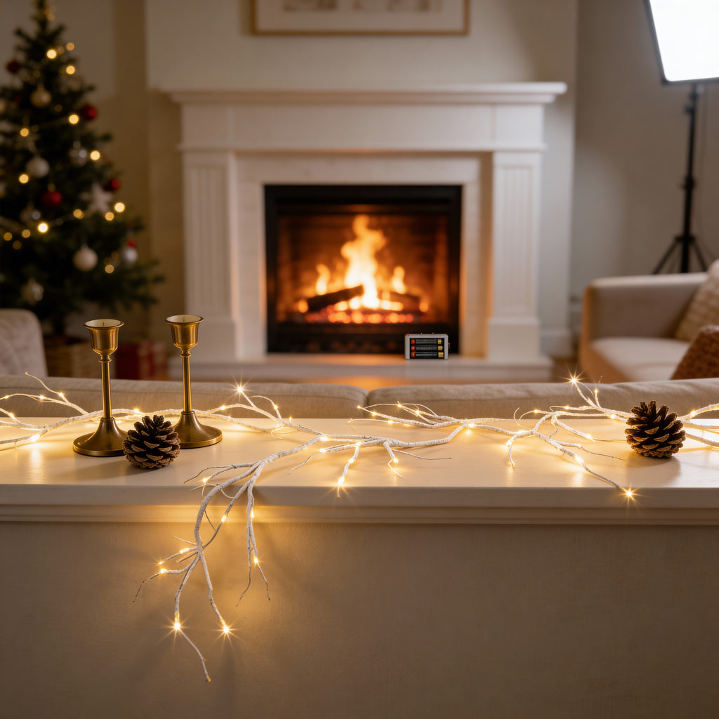 6ft Birch LED Christmas Garland-Christmas Decor-GloBrite-DREIBACH