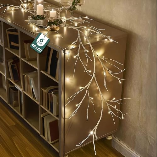 6ft Birch LED Christmas Garland-Christmas Decor-GloBrite-DREIBACH
