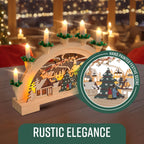 Wooden Christmas Candle Holder