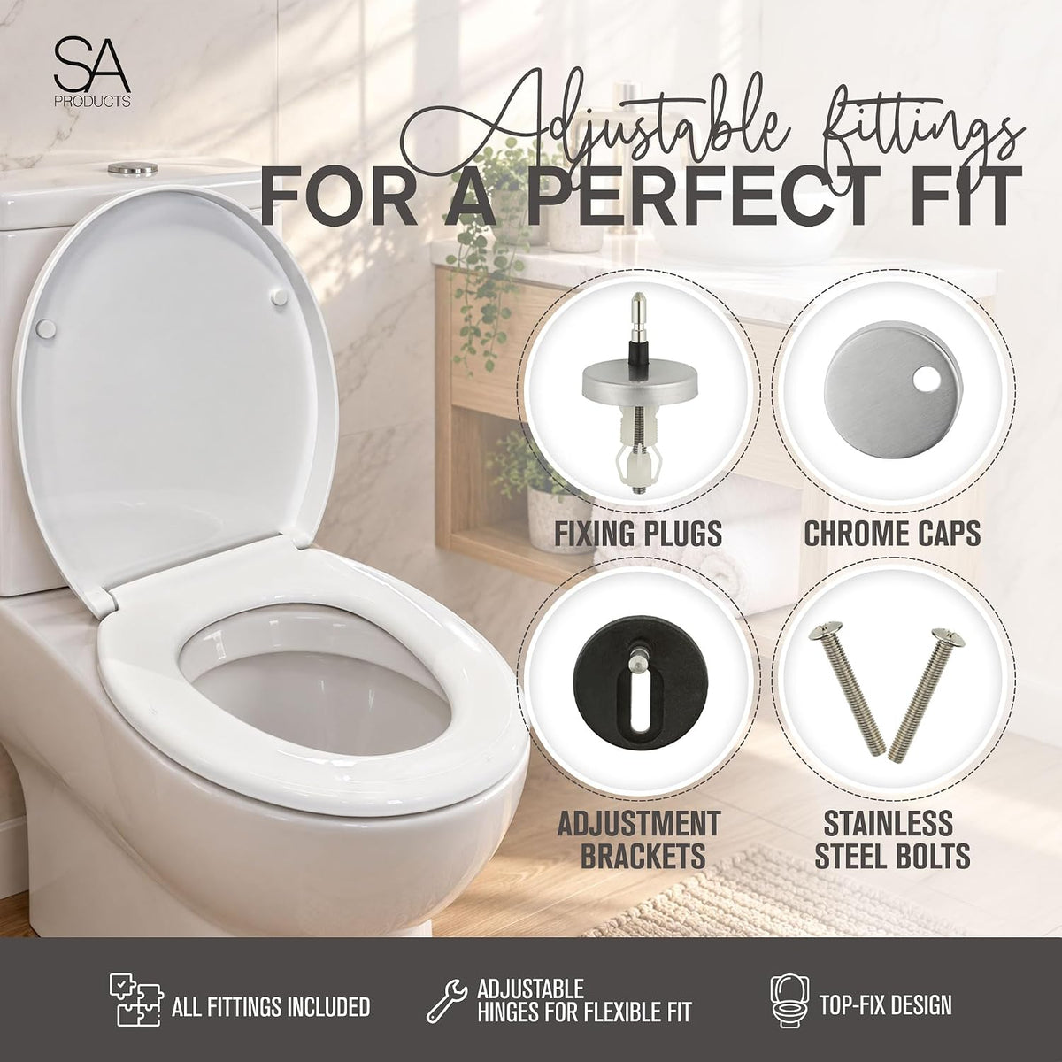 Quick Release Soft-Close Toilet Seat - DREIBACH