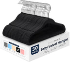 Baby Velvet Hangers-Home & Living-Sasha Morel-Black-30 Pack-DREIBACH