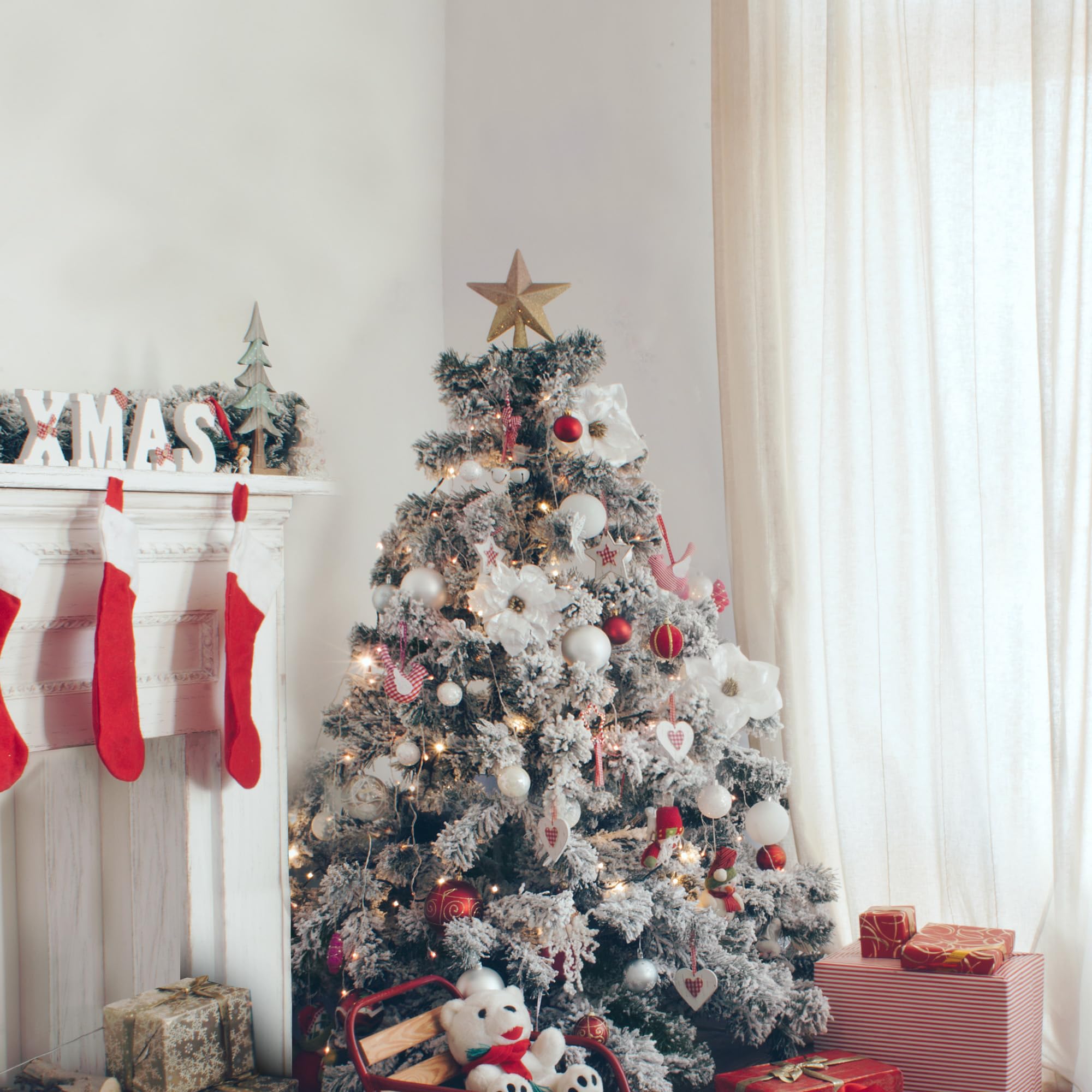Snow Tipped Flocked Christmas Tree