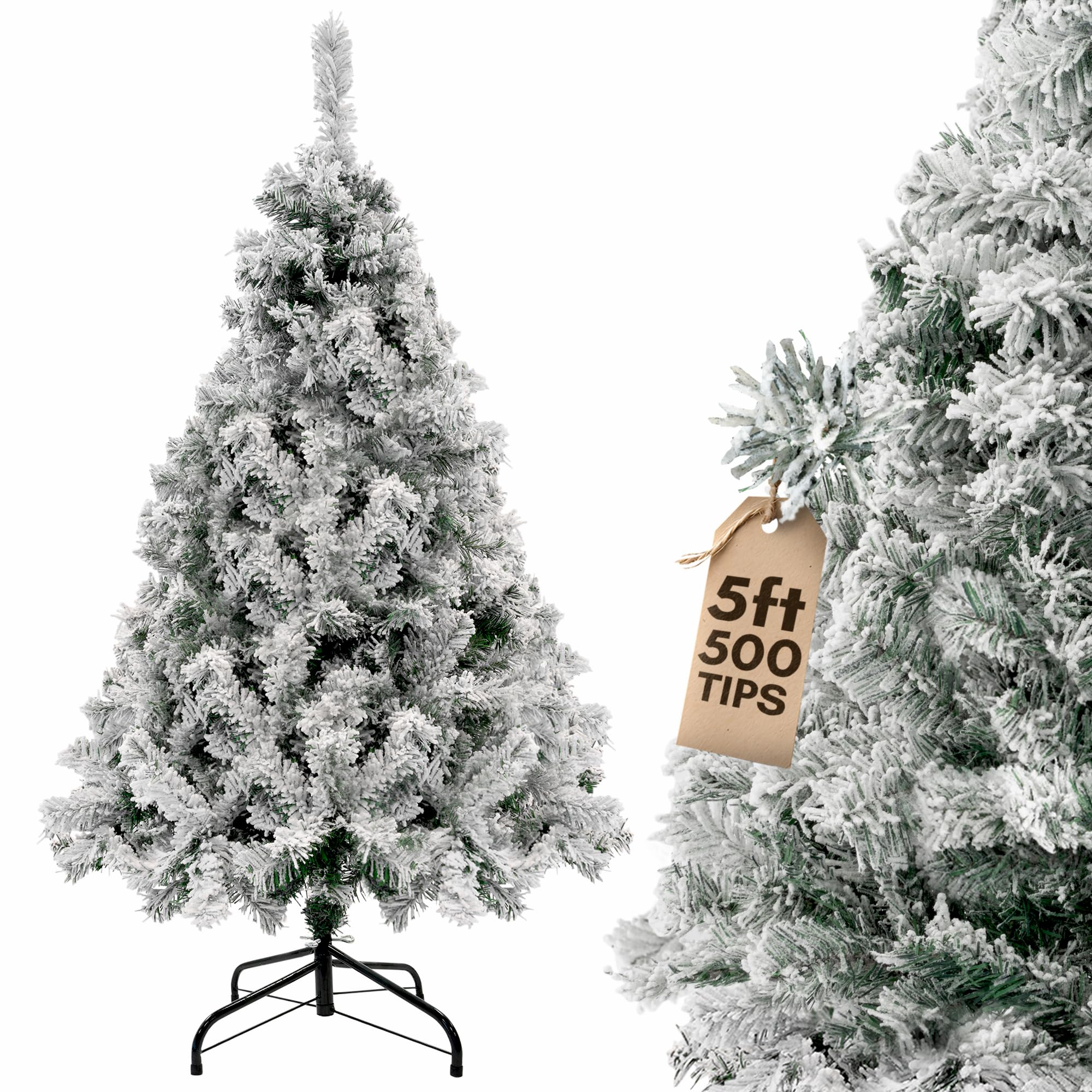 Snow Tipped Flocked Christmas Tree