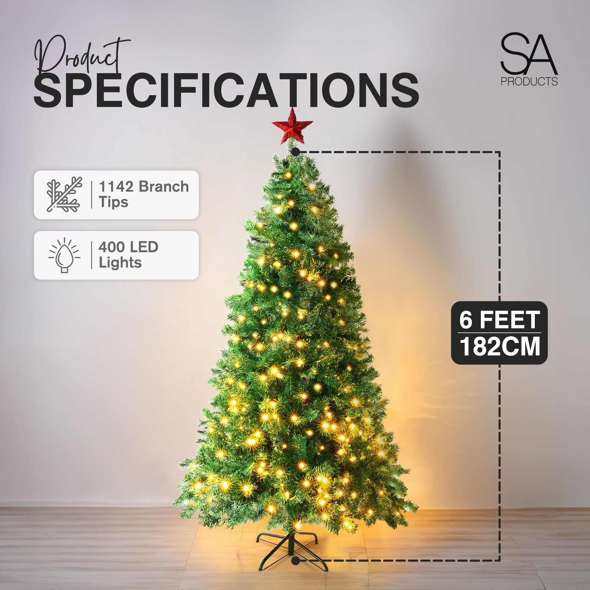 Slim Pre-Lit Christmas Tree