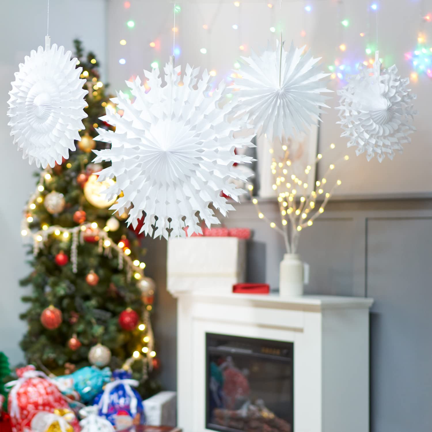 Elegant Paper Snowflake Decorations