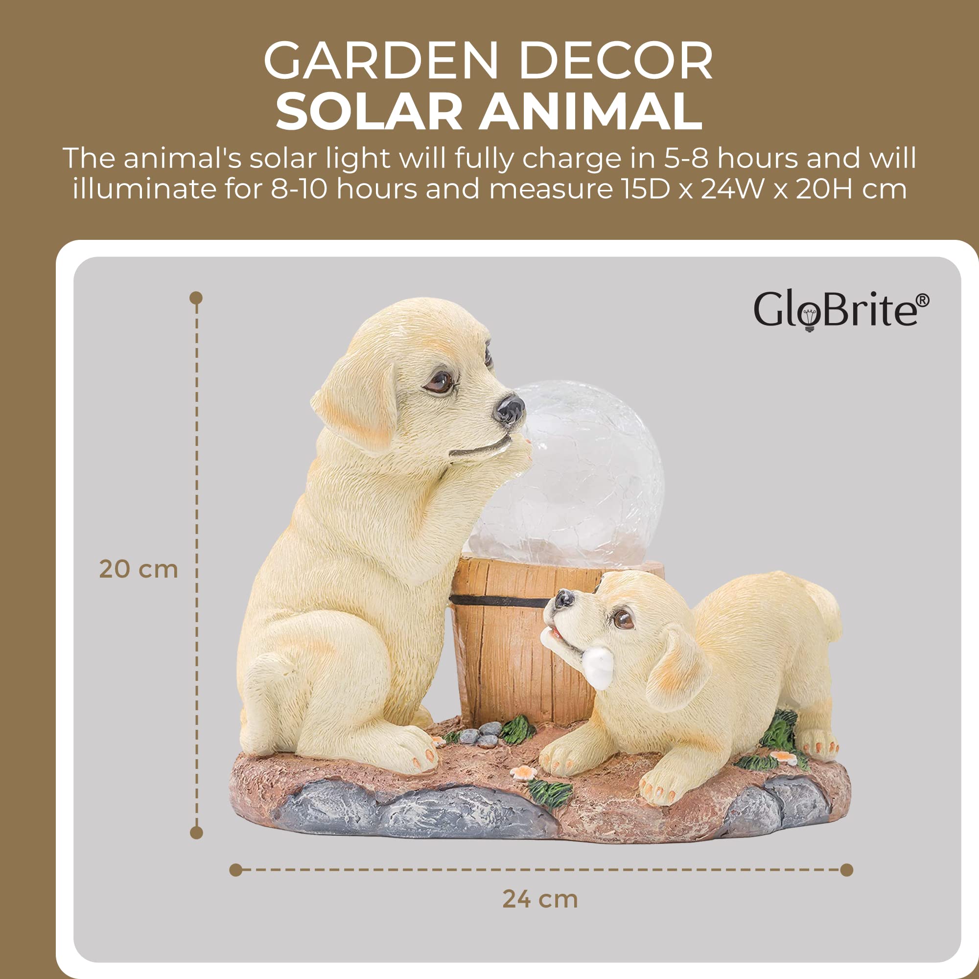 Solar Labrador Garden Ornaments