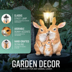 Solar Rabbit Family Garden Lantern
