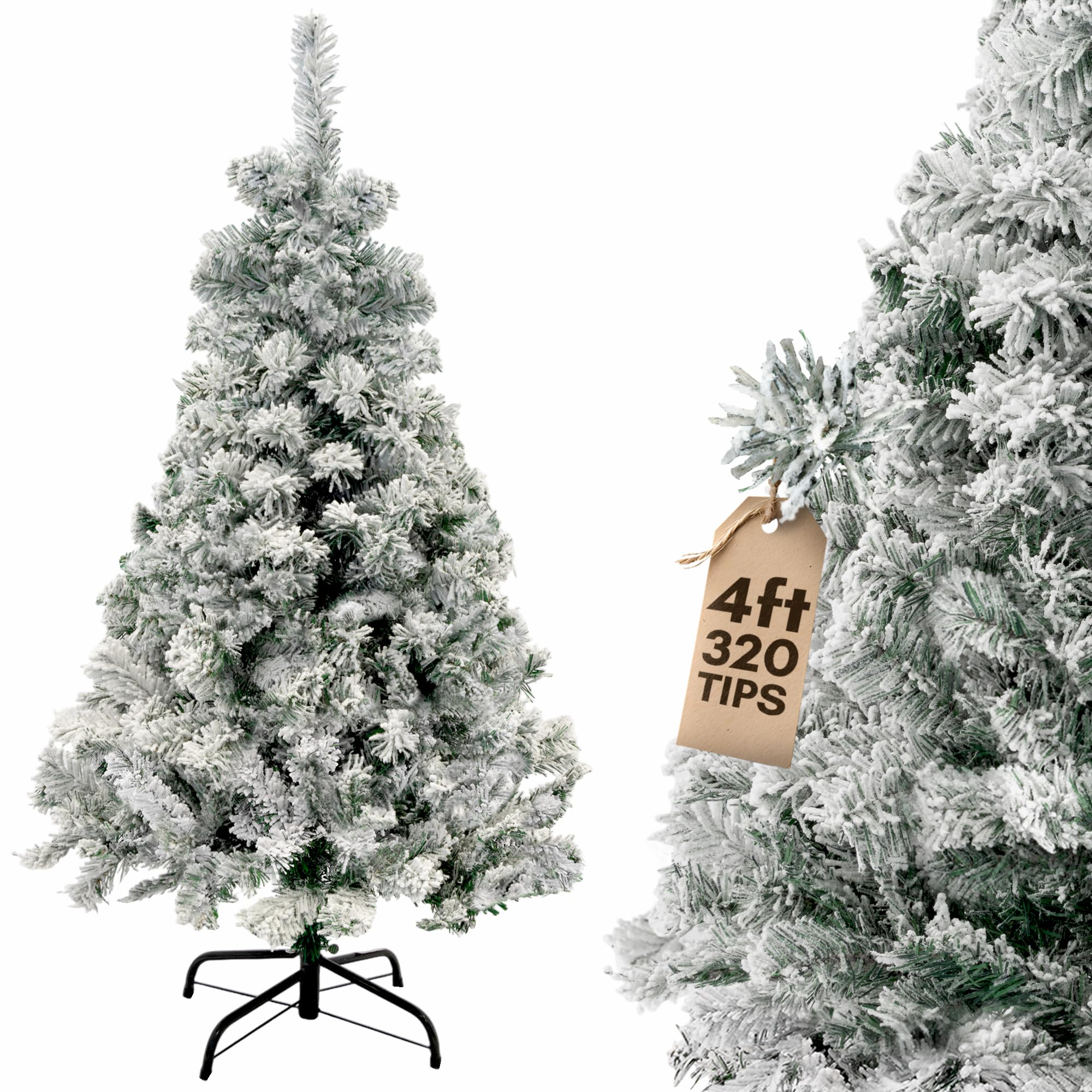 Snow Tipped Flocked Christmas Tree