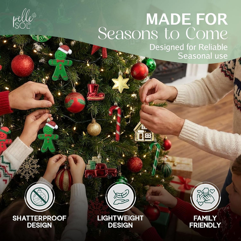 118-Piece Christmas Bauble & Decoration Set — image 4