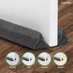 Black Double-Sided Draught Excluder - DREIBACH