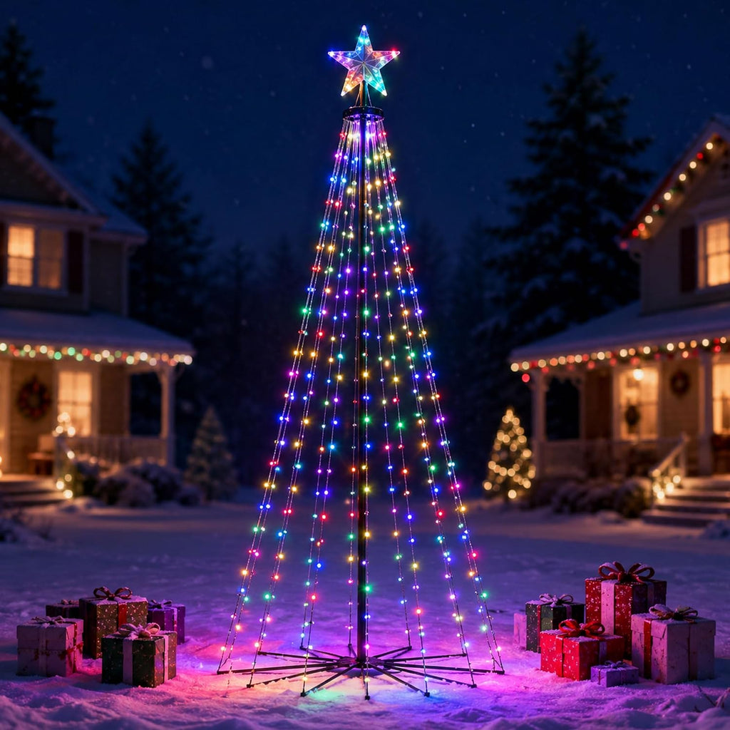GloBrite 6ft Christmas cone tree in Multi-colour — main view