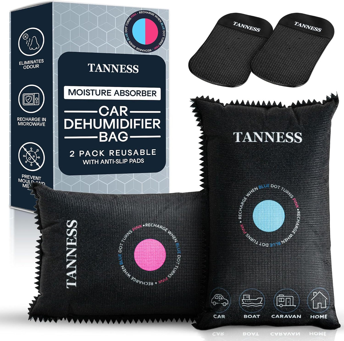 Reusable Car Dehumidifier Bags - 400g / 2 Pack - DREIBACH