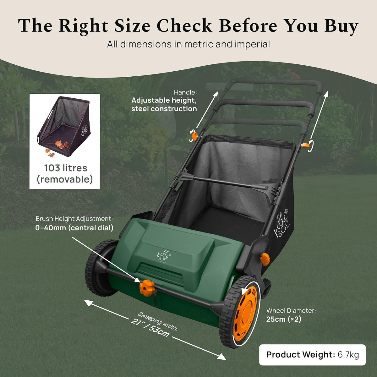Manual Lawn & Leaf Sweeper - DREIBACH
