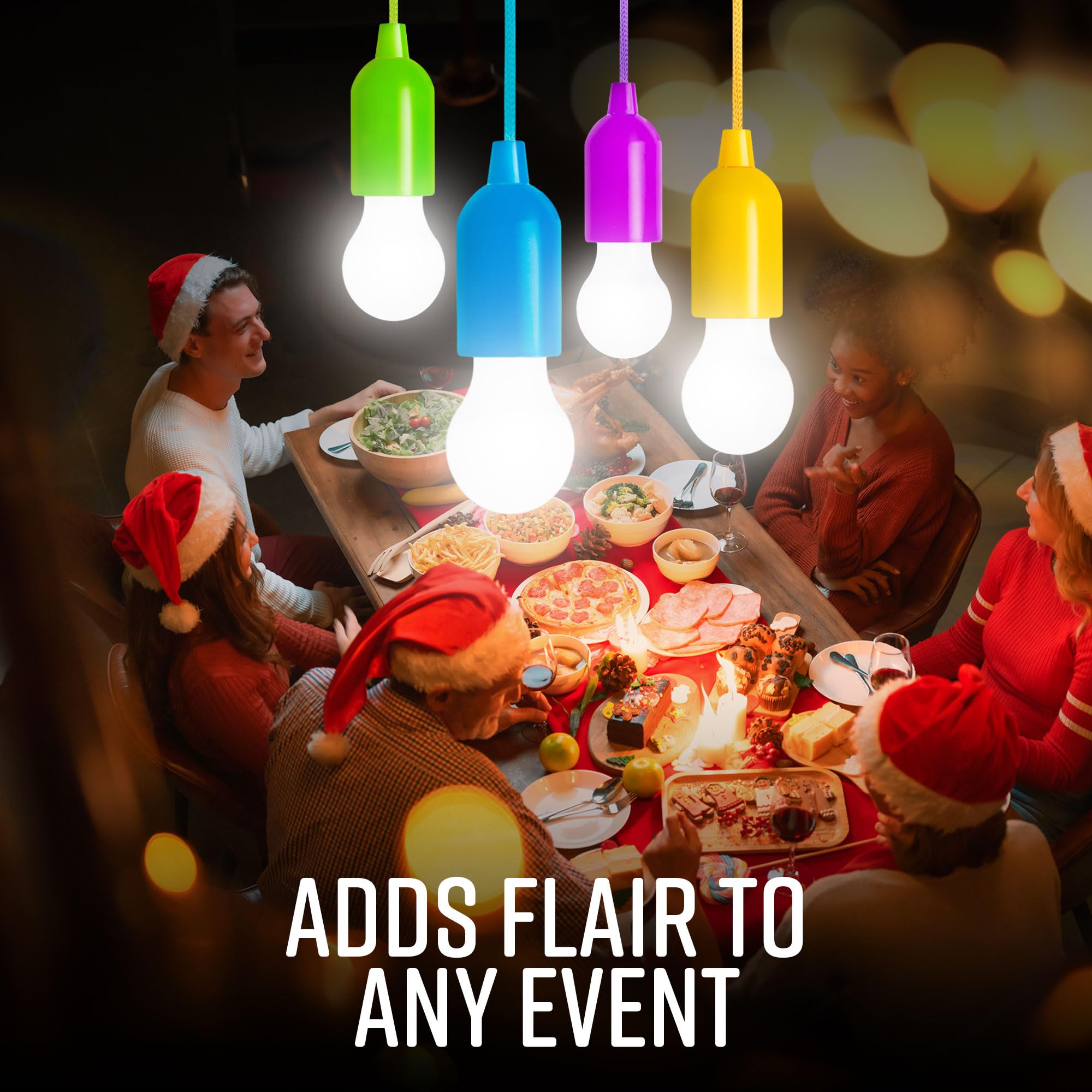 Colourful LED Pull Cord Lights