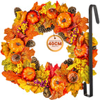 Autumn Pumpkin and Berry Wreath