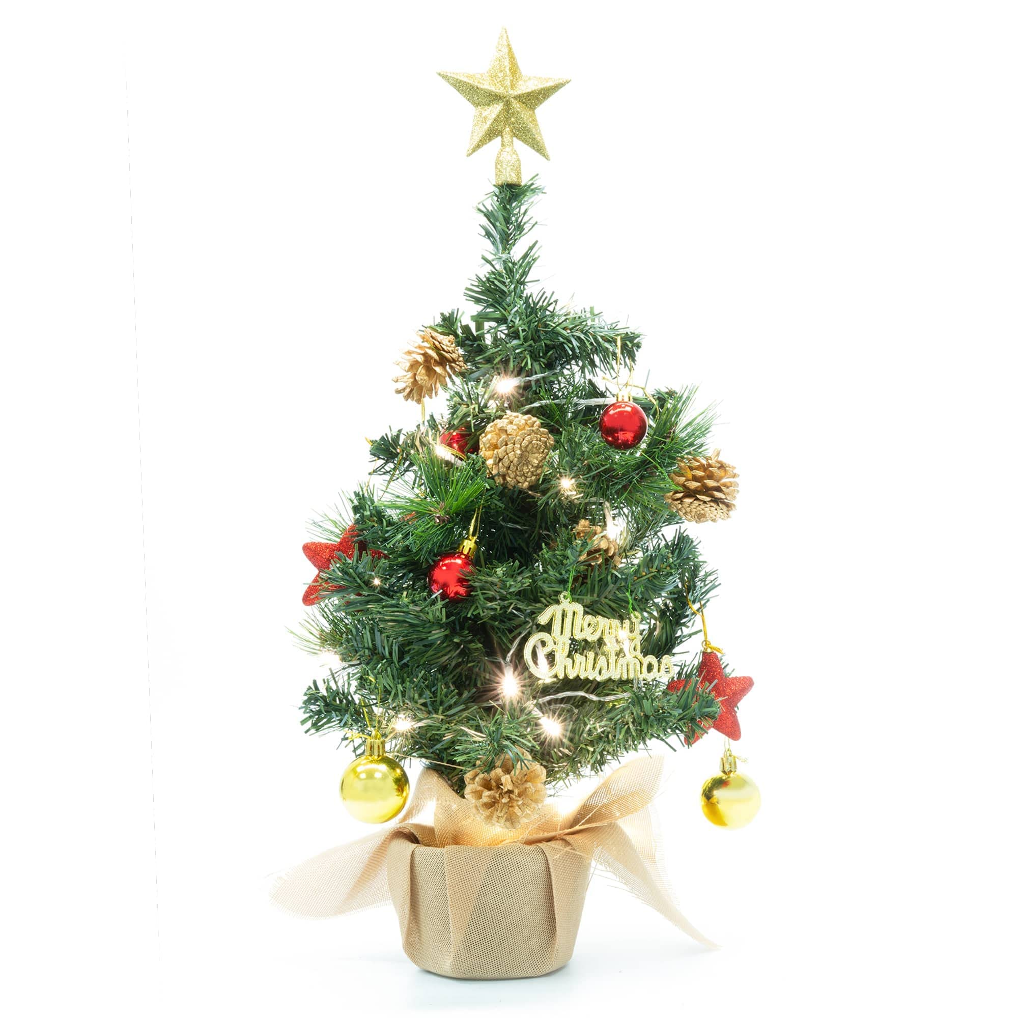 45cm Pre Lit Mini Christmas Tree