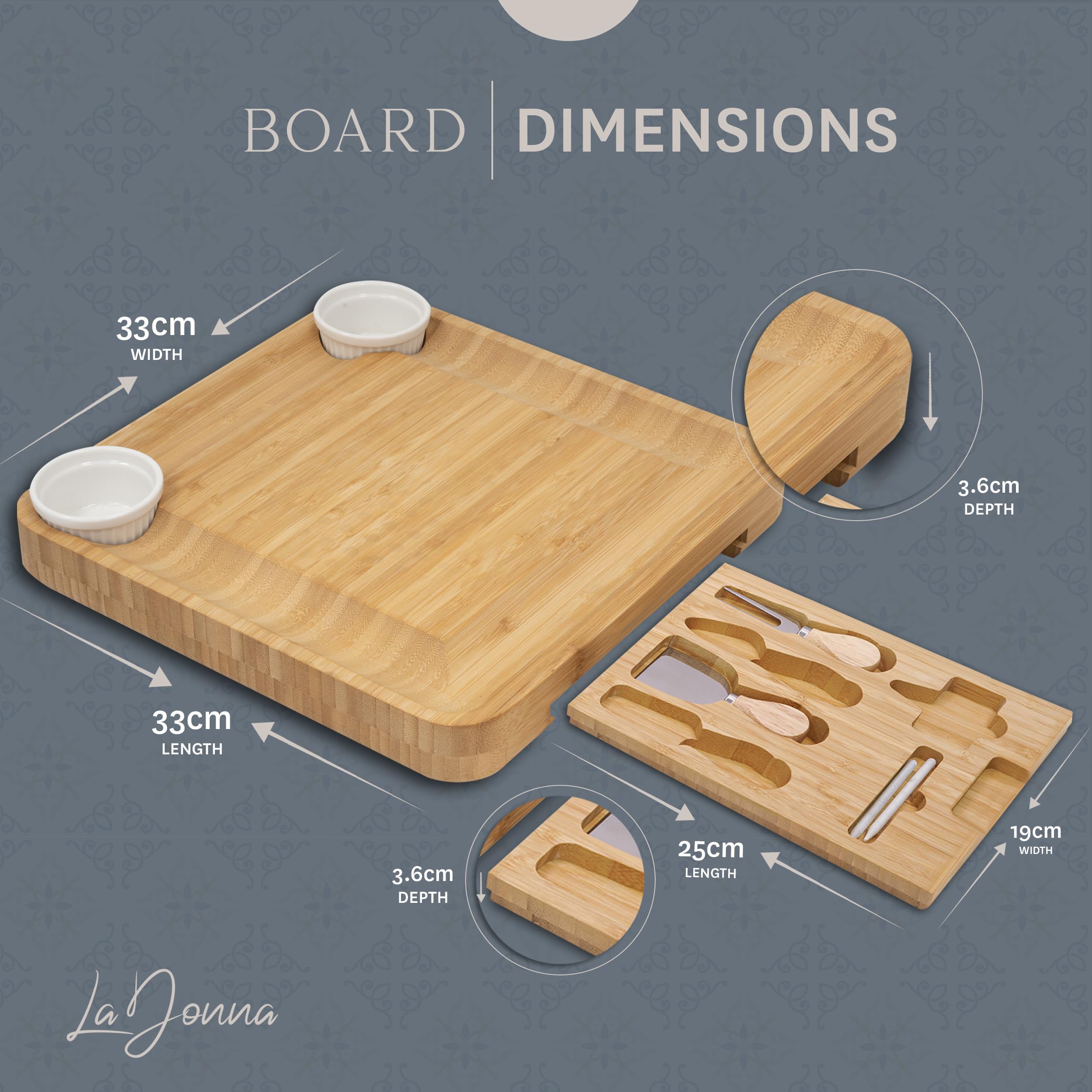 Complete Bamboo Charcuterie Board Set
