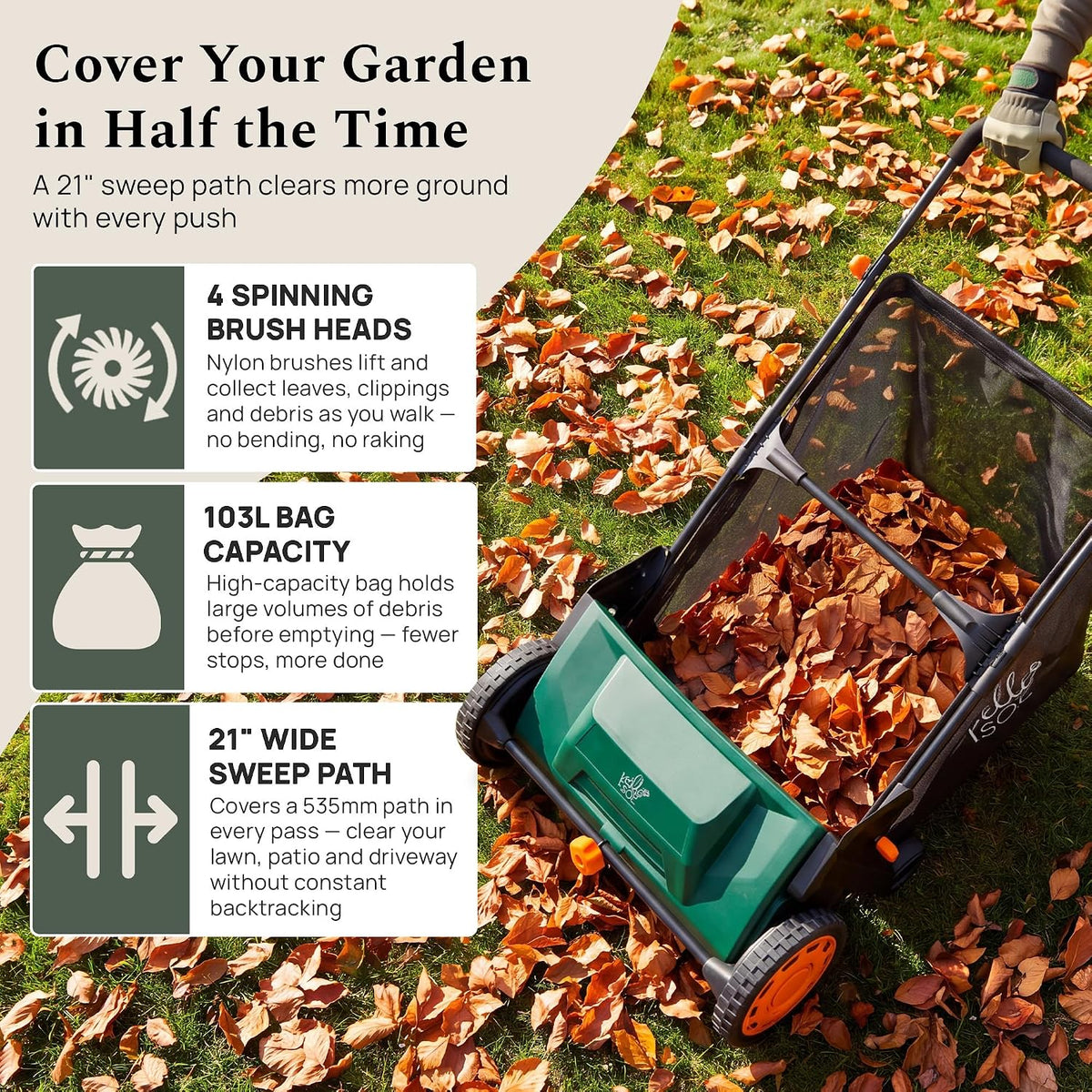 Manual Lawn & Leaf Sweeper - DREIBACH