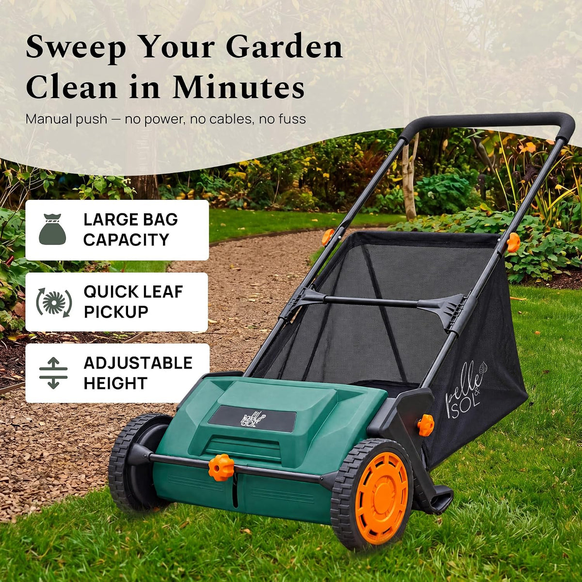 Manual Lawn & Leaf Sweeper - DREIBACH