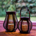 Rattan Solar Garden Lantern
