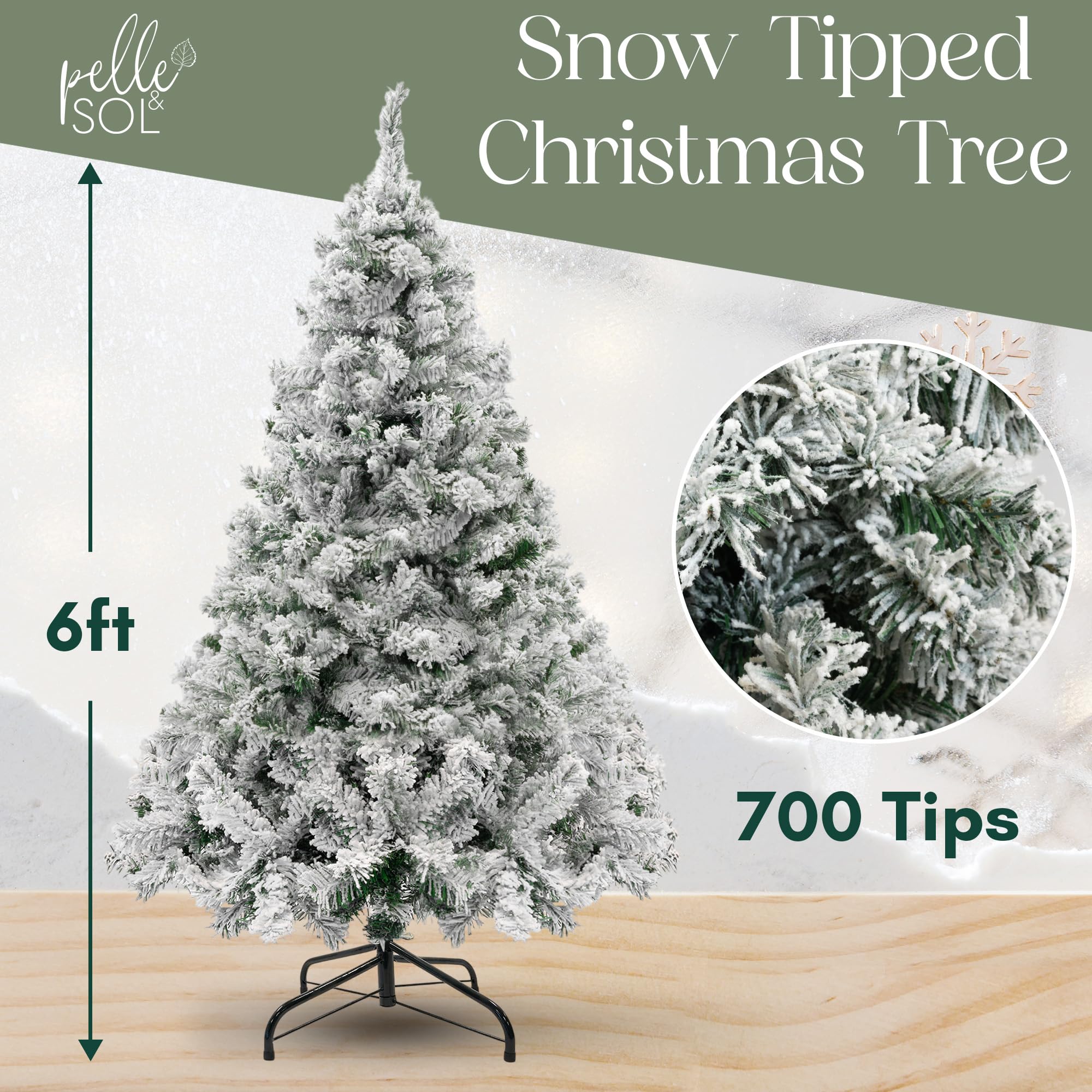 Snow Tipped Flocked Christmas Tree