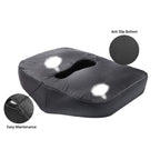 TANNESS Cushion - Orthopedic Memory Foam Support Cushion for Sciatica, Tailbone and Hip Pain - Pressure Relief on the Back and Coccyx in your Car Seat, Office Chair or Wheelchair