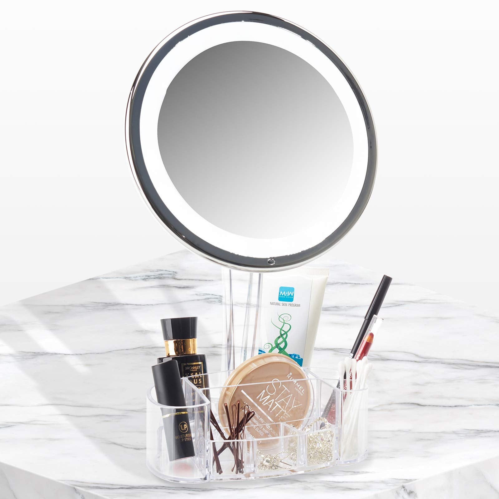 LED Makeup Mirror with Organiser