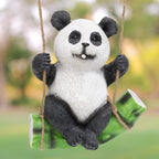 Swinging Panda Garden Statue