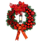 40cm Christmas Wreath with Lantern