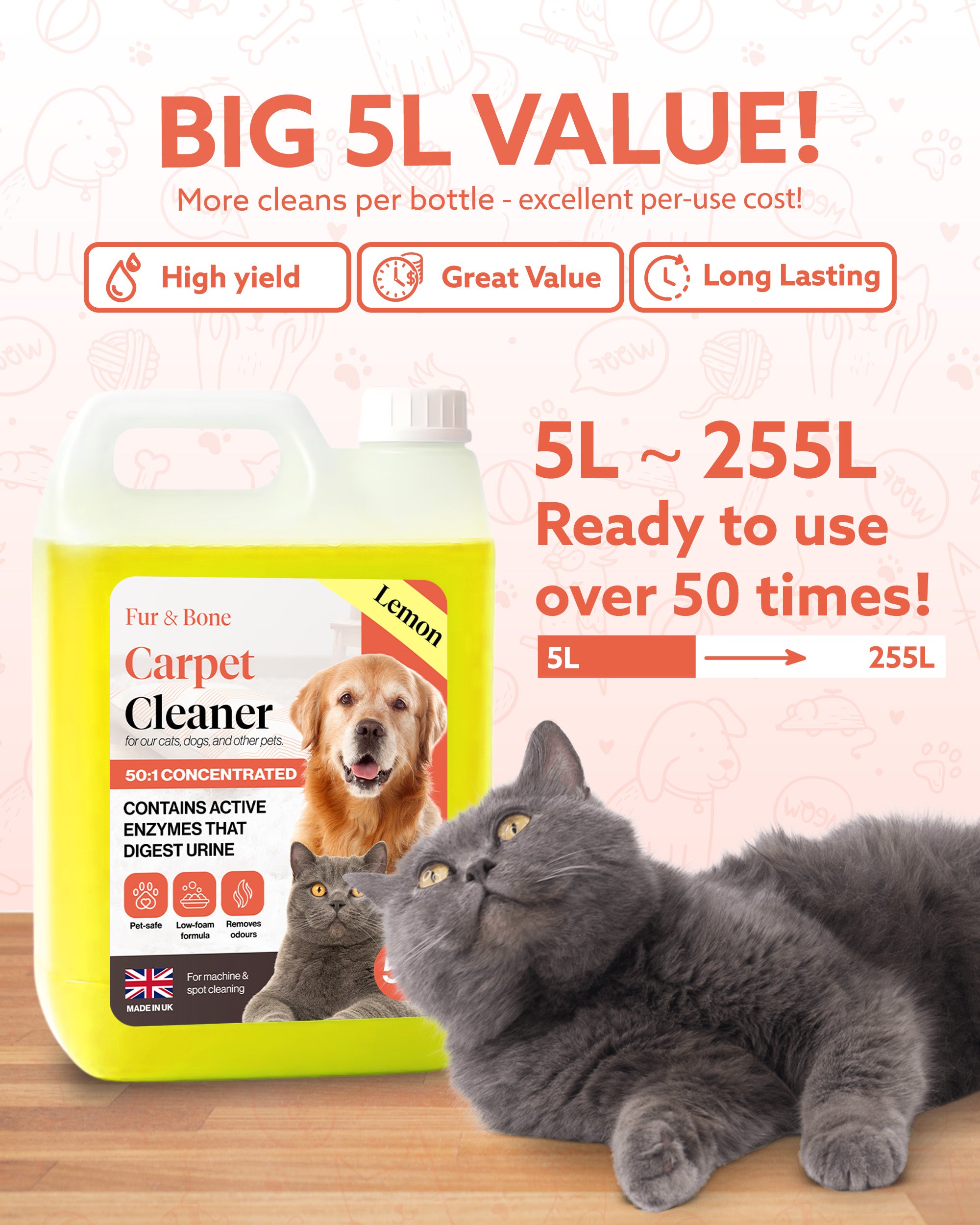 5 Litre Pet Safe Disinfectant