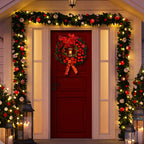 40cm Christmas Wreath with Lantern