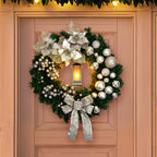 40cm Christmas Wreath with Lantern