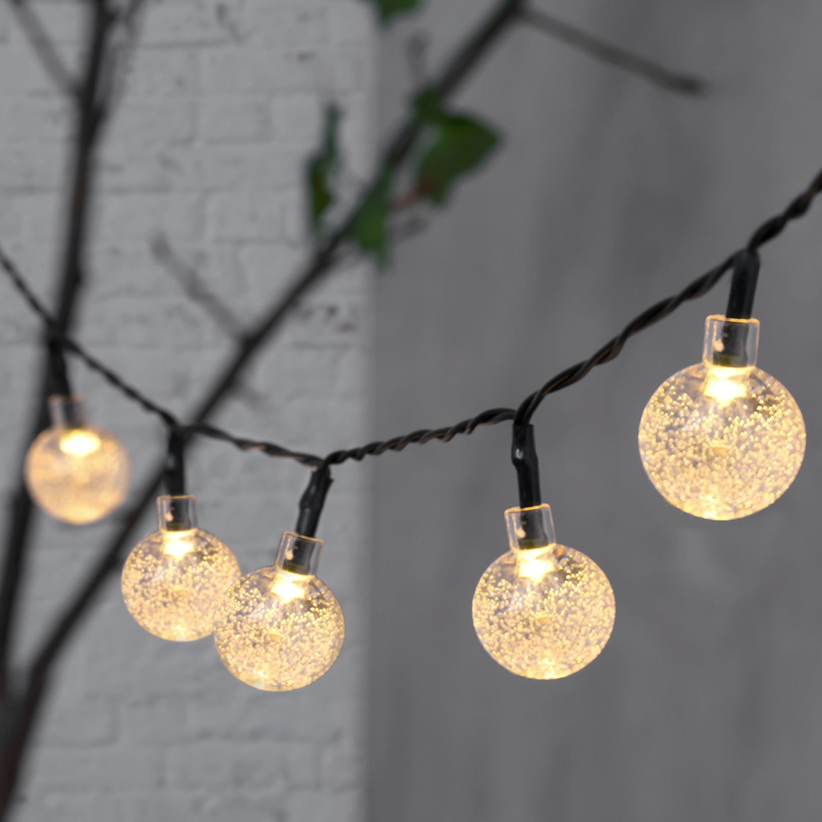 Solar Crystal Ball String Lights