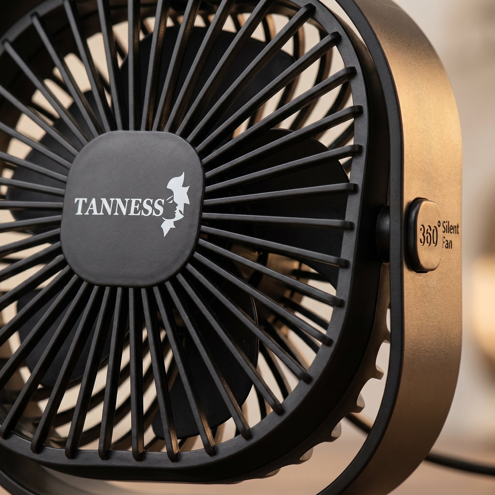USB Desk Fan with 360° Rotation