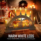 Cosy Village LED Candle Bridge
