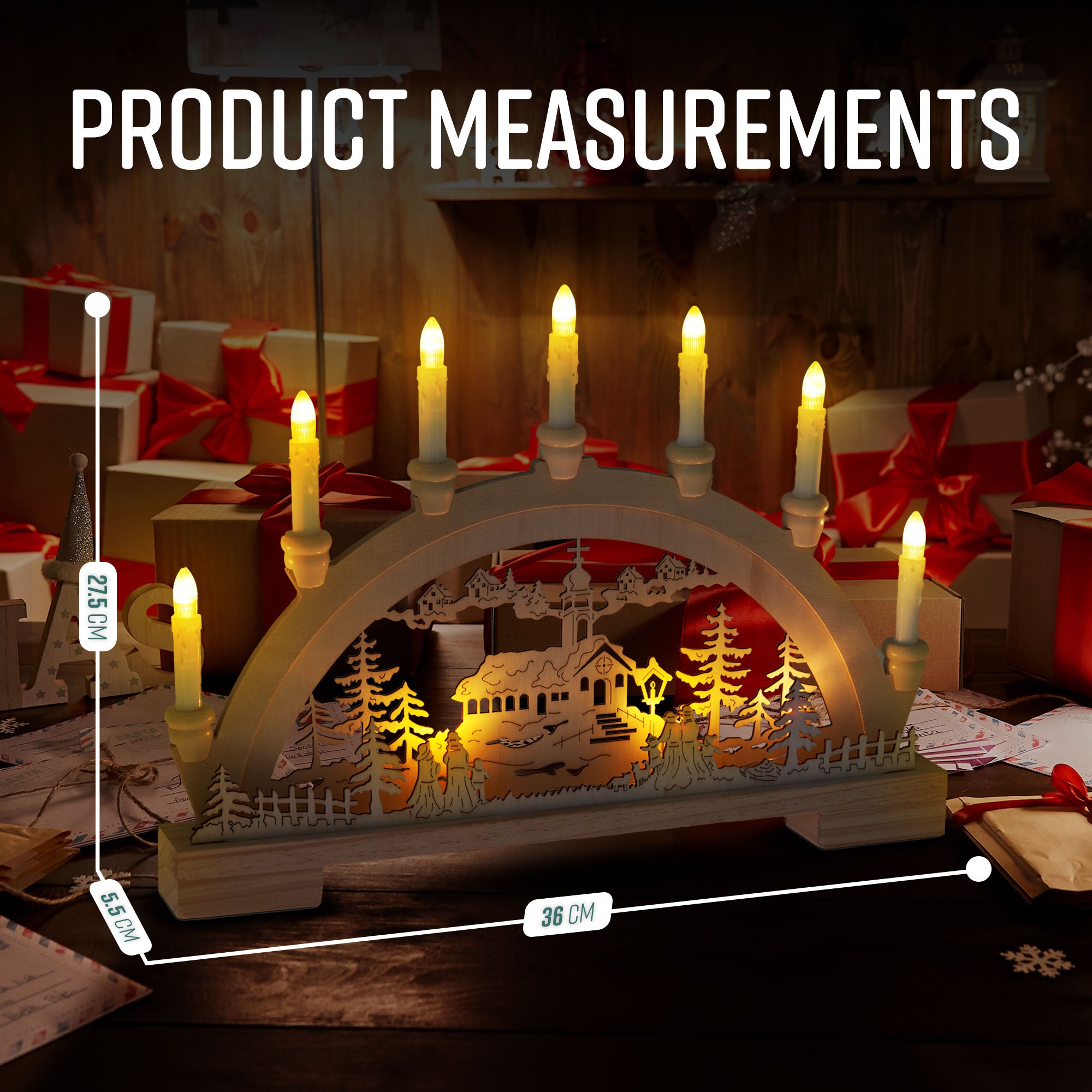 Cosy Village LED Candle Bridge