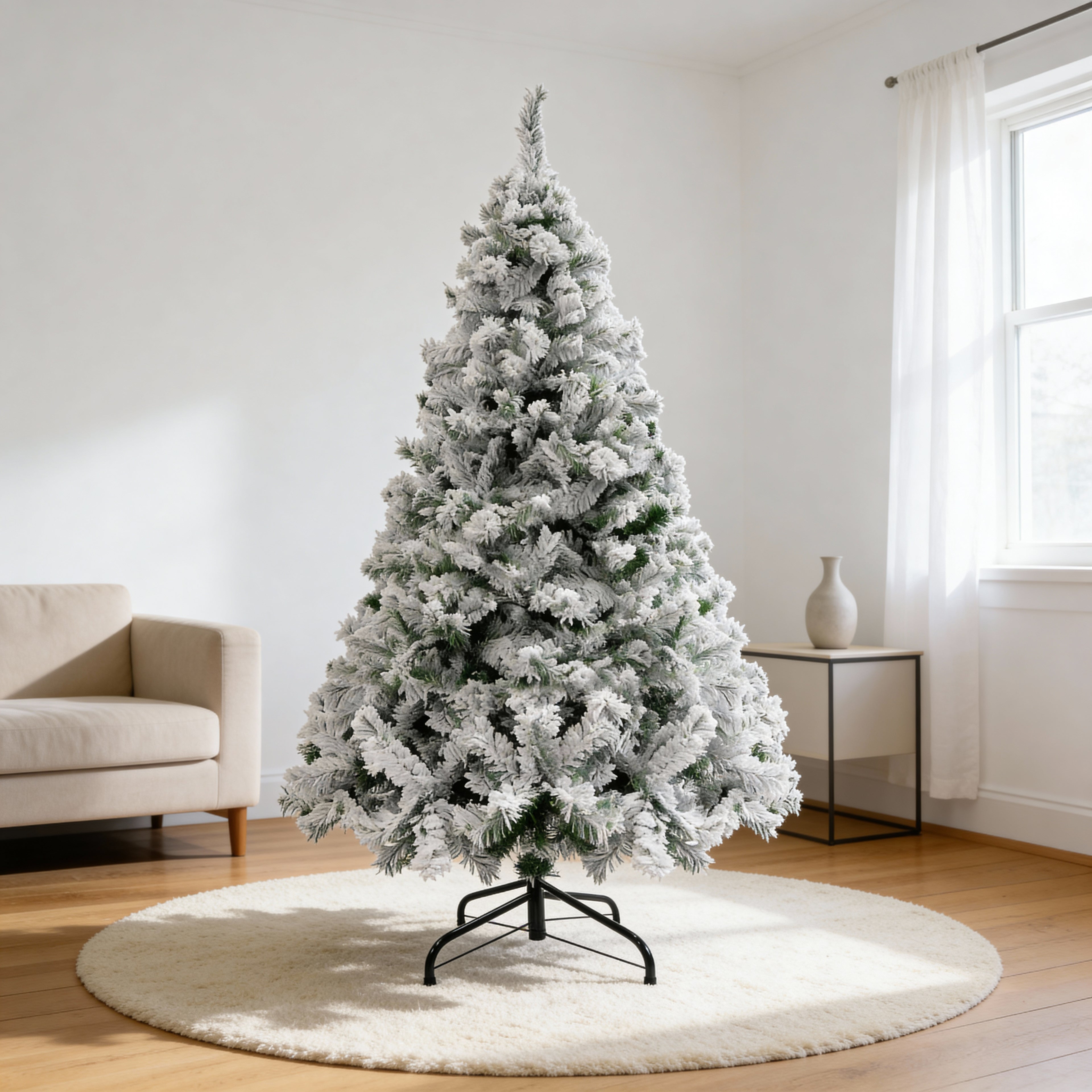 Snow Tipped Flocked Christmas Tree