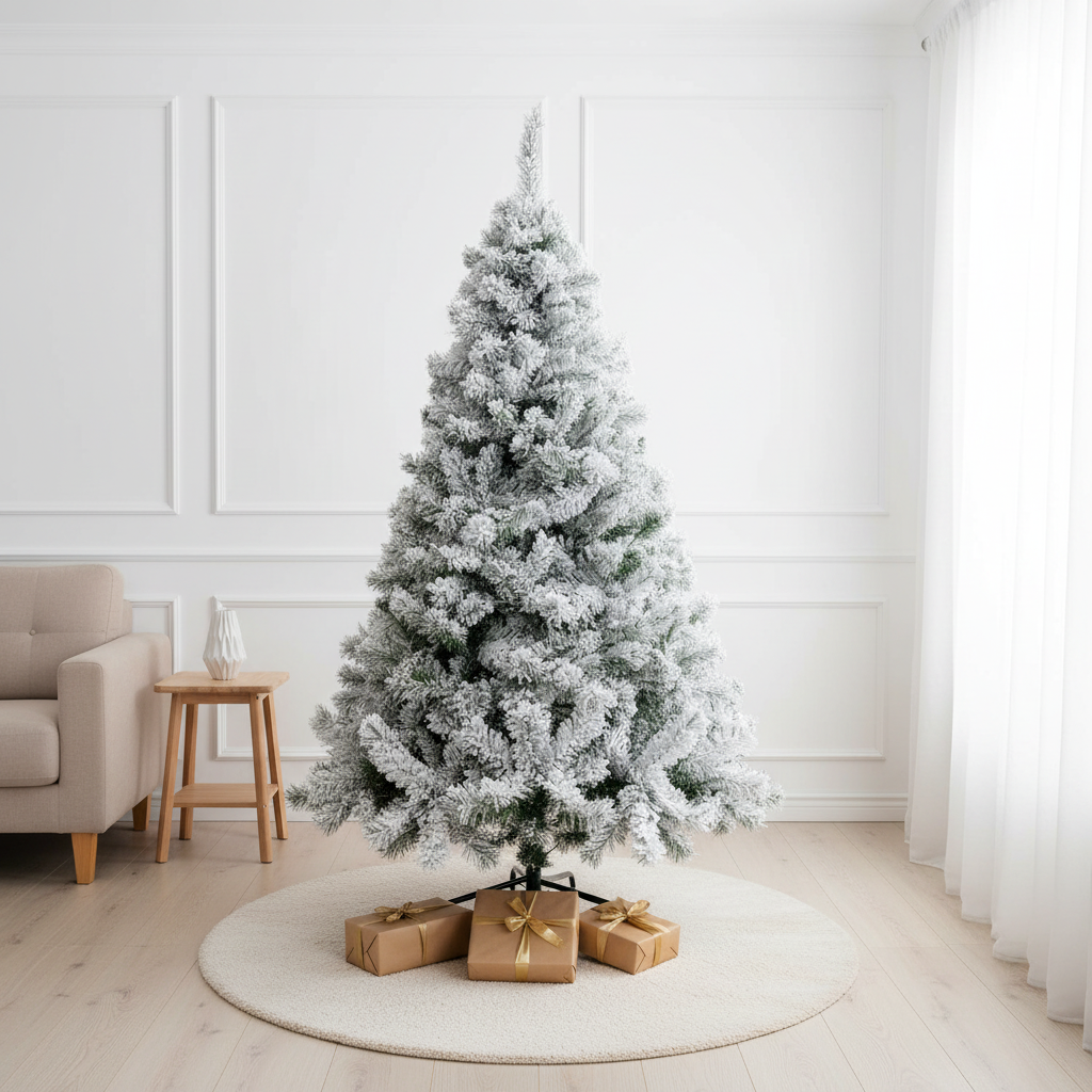 Snow Tipped Flocked Christmas Tree