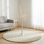 Pre-Lit White Birch Twig Tree