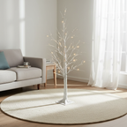 Pre-Lit White Birch Twig Tree