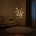 Pre-Lit White Birch Twig Tree