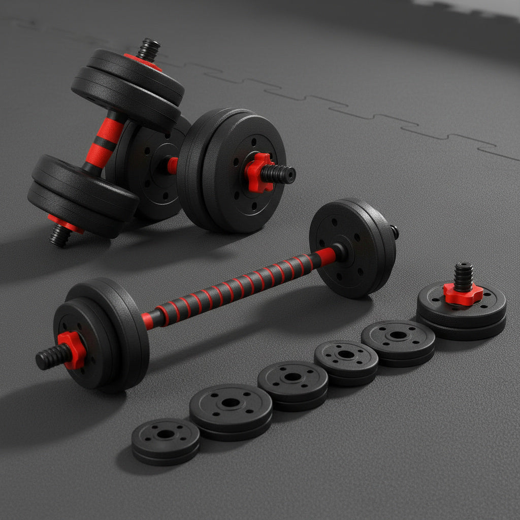 Adjustable Dumbbell & Barbell Set