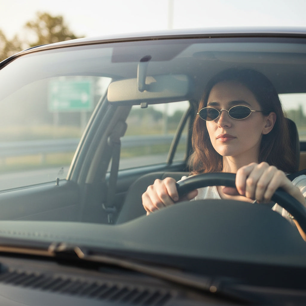 Vintage Oval Polarised Sunglasses